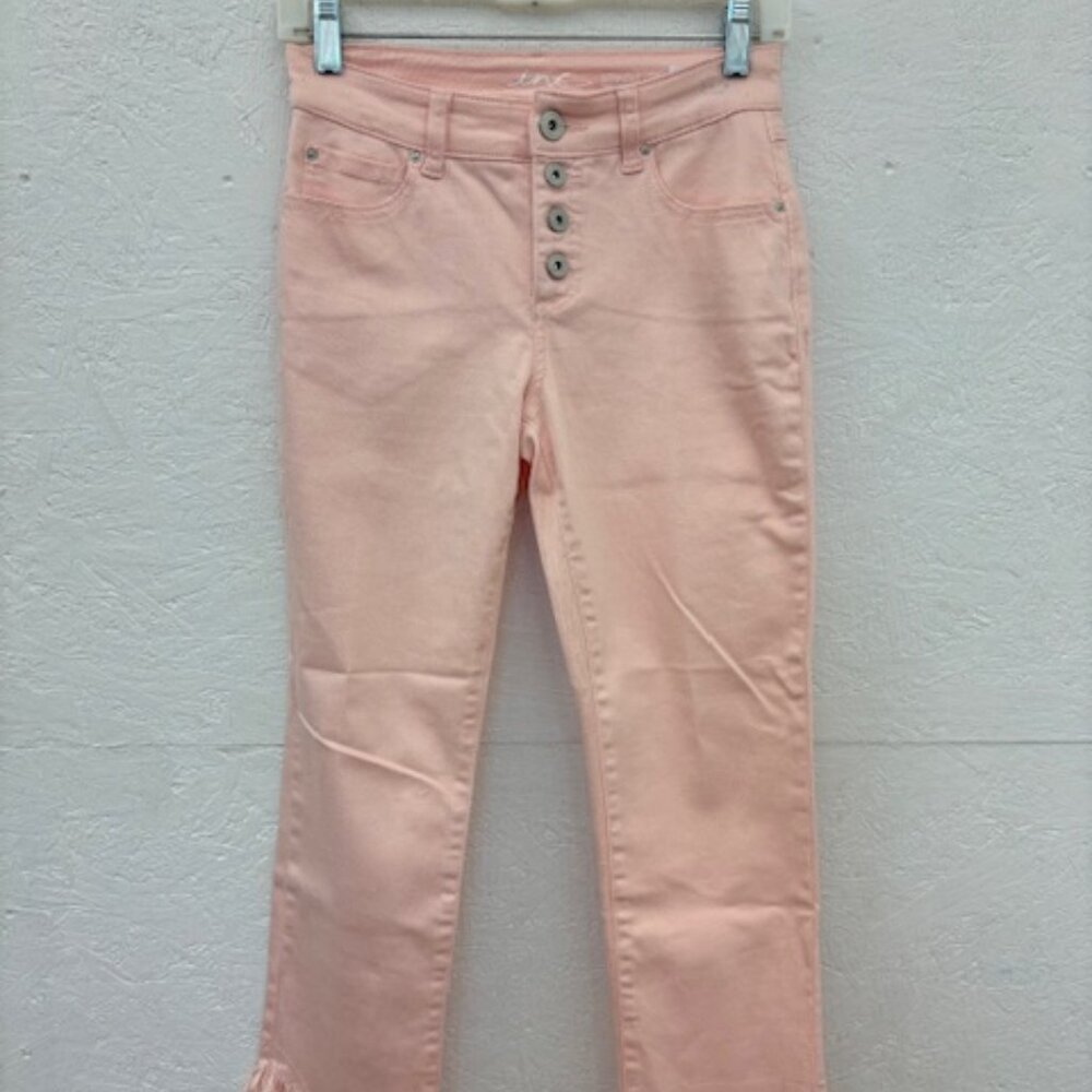 INC Tulip Hem, Skinny Ankle Jeans, Pink